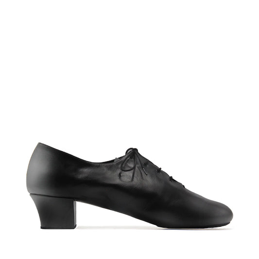 Men's Narrow Black Leather Latin Dance Shoe