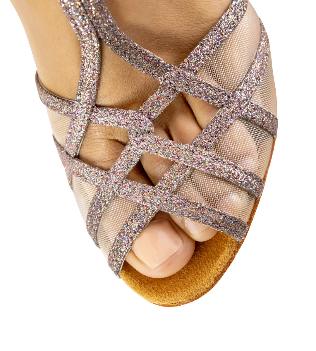 Interlooped Straps and Transparent Mesh Detail