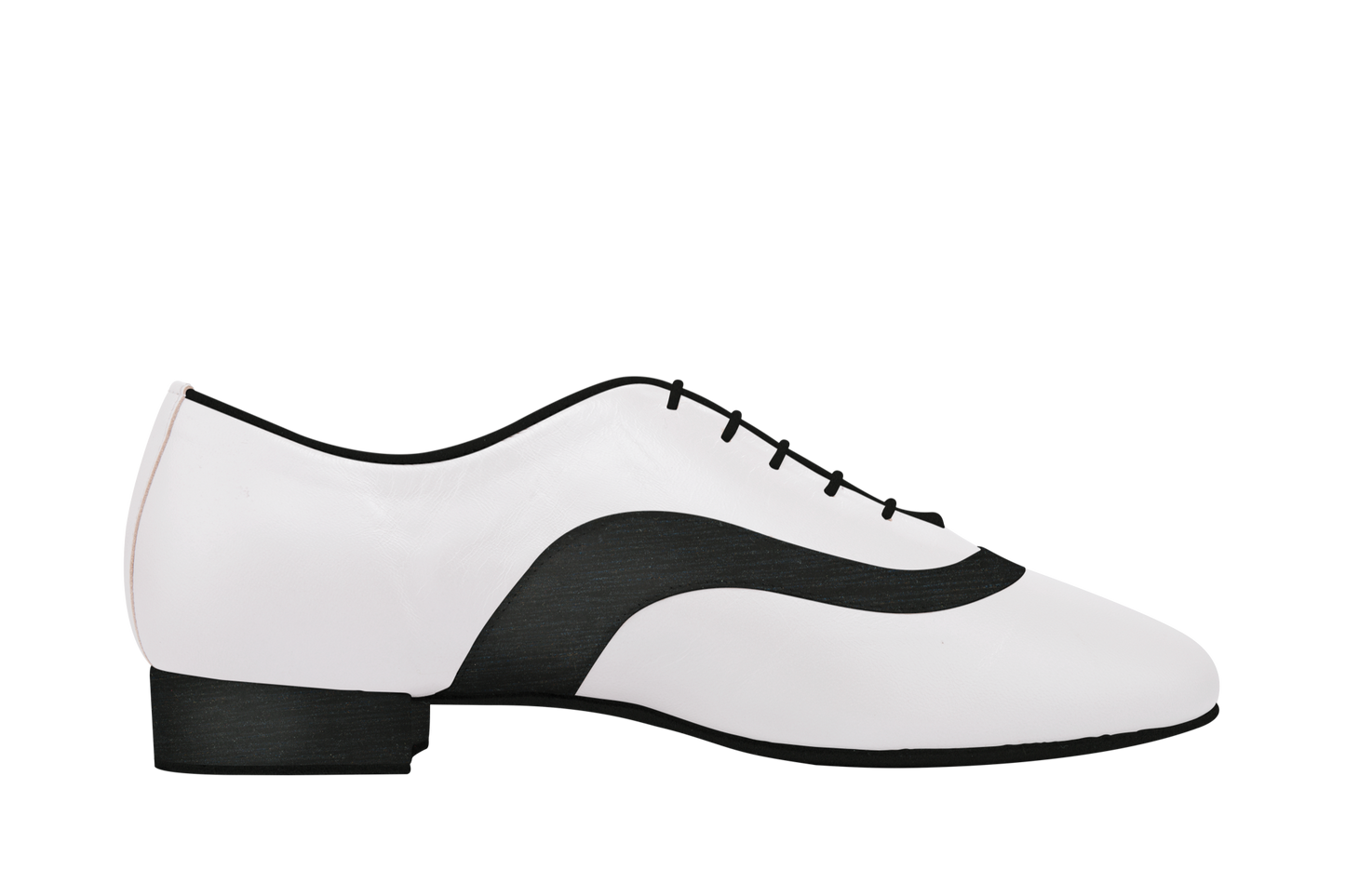 Dance Naturals 120 Remo Men's White Leather and Black Suede Ballroom Shoe