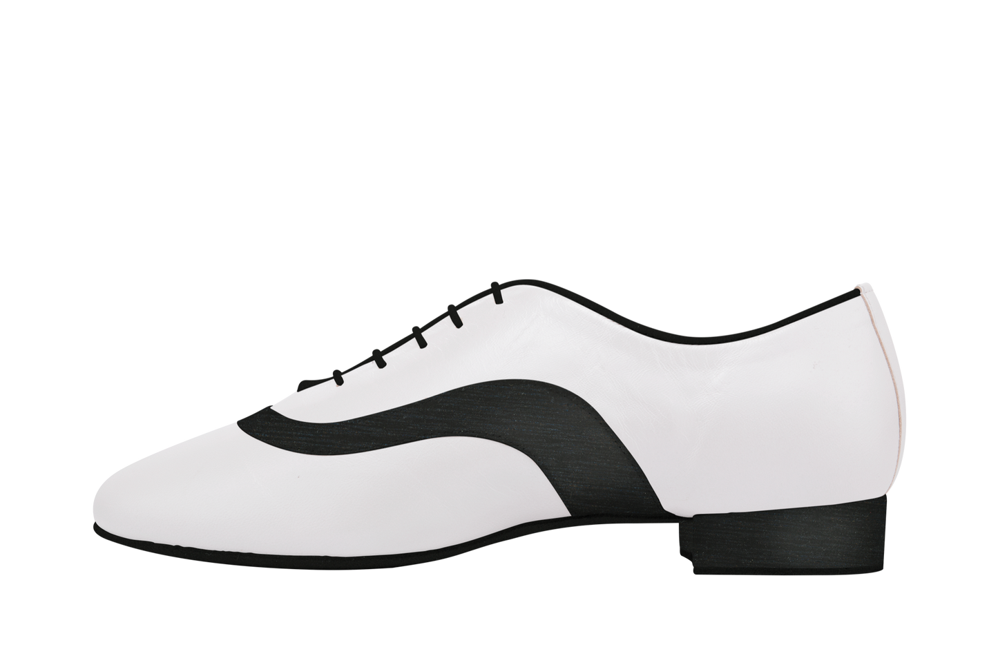 Dance Naturals 120 Remo Men's White Leather and Black Suede Ballroom Shoe