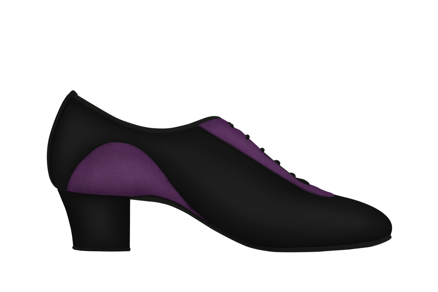 Dance Naturals 121 Dorsoduro Men's Black Leather/Purple Suede Latin Dance Shoe