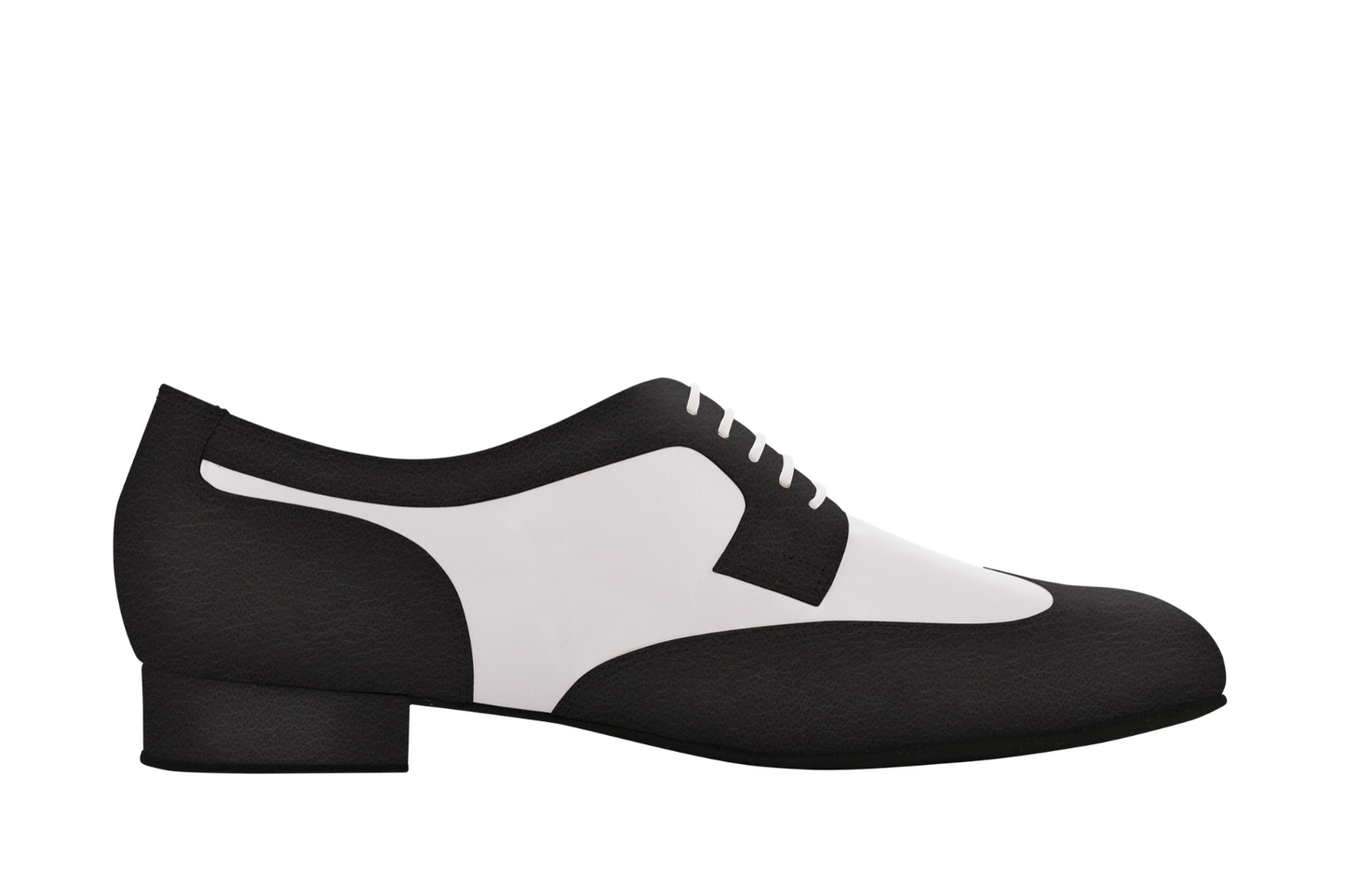 Dance Naturals 125 Castello Men's Ballroom Shoe Available in Black/White Leather or Blue/White Dots Leather