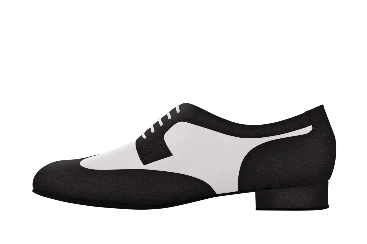 Dance Naturals 125 Castello Men's Ballroom Shoe Available in Black/White Leather or Blue/White Dots Leather