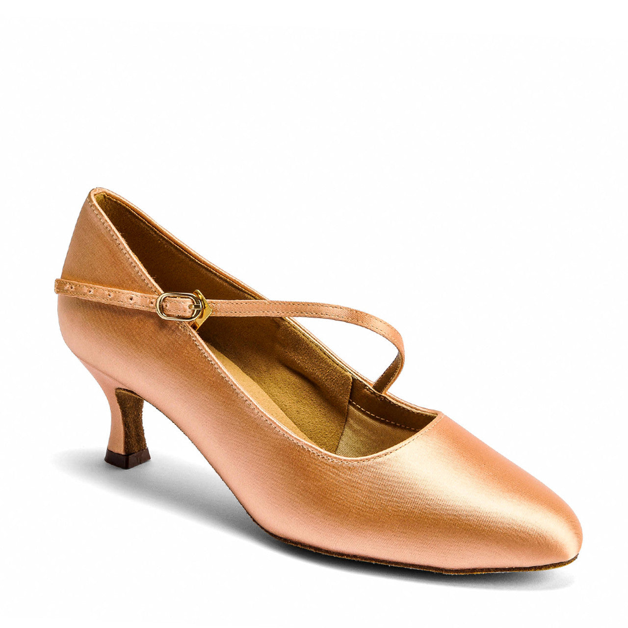 Standard Style by International Dance Shoes IDS Dansport  Peach Satin Ladies Ballroom Shoe C2003