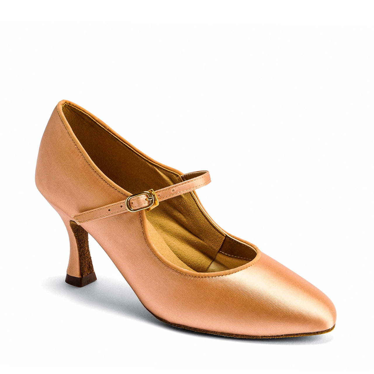 Standard Style by International Dance Shoes IDS Dansport Peach Satin Ladies Ballroom Shoe C2005