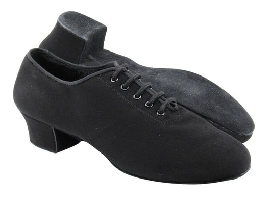 Very Fine C2302 Men's Latin Shoes in Black Leather or Black Oxford Nubuck in Multiple Widths