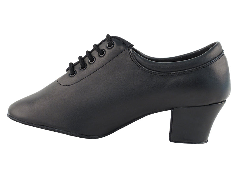 Very Fine Full Sole Black Leather Ladies Practice Dance Shoe 2601 In Stock