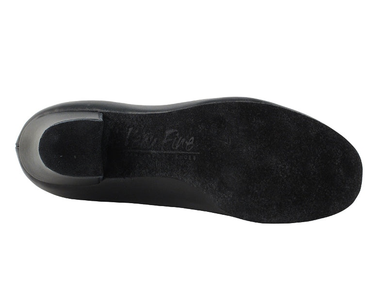 Very Fine 2601_SALE Full Sole Black Leather Ladies Practice Dance Shoe In Stock