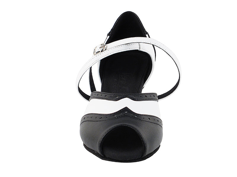 Very Fine Black and White Ladies Practice Dance Shoe 6035 In Stock