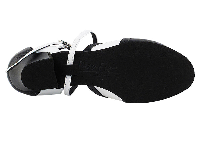 Very Fine Black and White Ladies Practice Dance Shoe 6035 In Stock