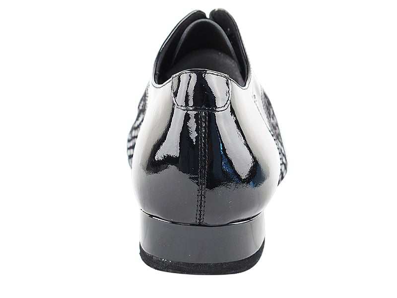 Very Fine Black Patent Men's Ballroom Shoes with Extra Memory Padding 1418 In Stock