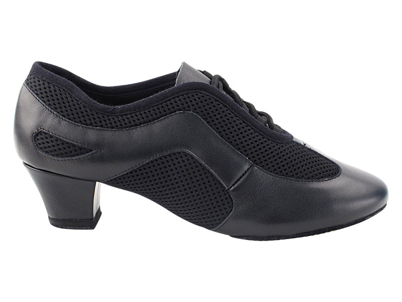 Very Fine CD702BBX Split Sole Black Leather and Breathable Mesh Ladies Practice Dance Shoe