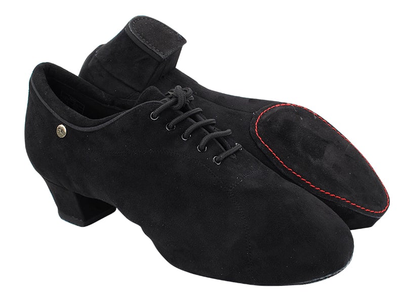 Very Fine Black Leather, Black Oxford Nubuck, or Black Patent Men's Latin Dance Shoes 9316 In Stock