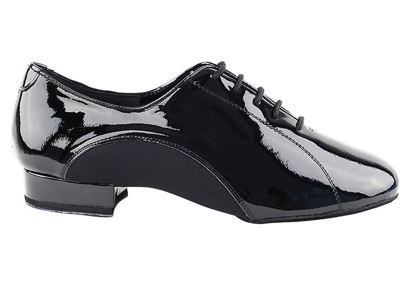 Very Fine CD9317 Black Patent Men's Ballroom and Smooth Shoes with Extra Thick Memory Padding