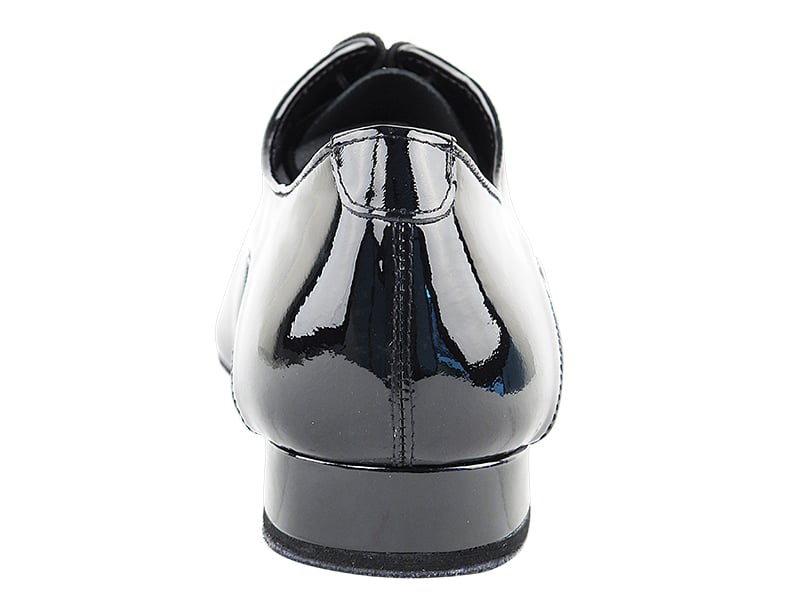 Very Fine Black Patent Men's Ballroom and Smooth Shoes with Extra Thick Memory Padding 9317 In Stock