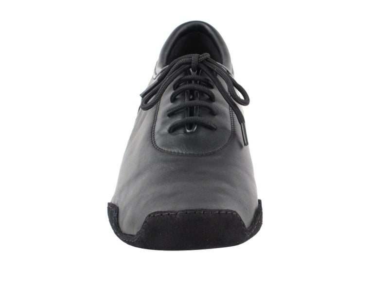 Very Fine Men's Latin Shoes in Black Leather or Black Patent 9320