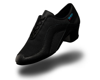 Ballroom dance practice shoes black leather 