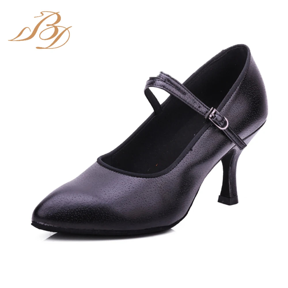 BD Dance 119 Women's Social and Ballroom Dance Shoe with Double Strap