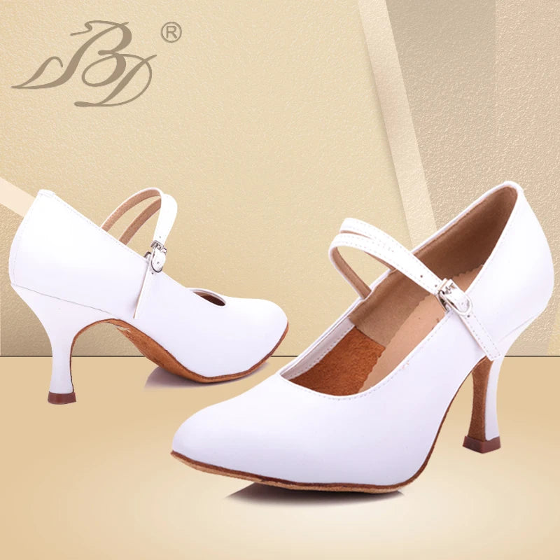 BD Dance 119 Women's Social and Ballroom Dance Shoe with Double Strap