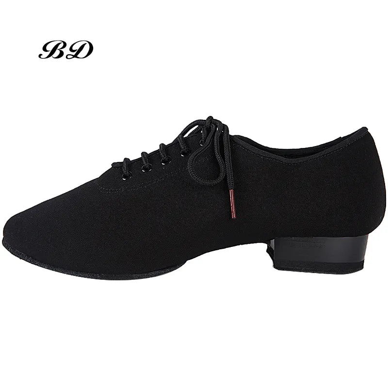 BD309 Men's Ballroom Dance Shoes with 1" Ballroom Heel in Choice of Cowhide, Oxford Fabric, or Patent Leather BD 309