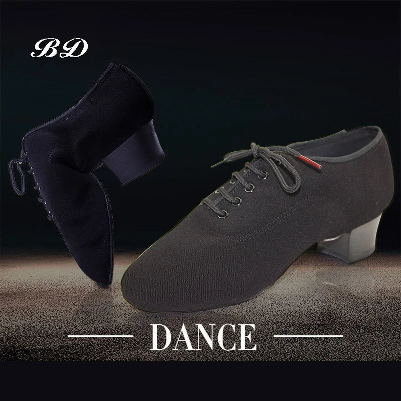 Men's Latin/Rhythm Dance Shoes with Split Sole in Cowhide, Patent or Oxford with 1.5" Heel BD 417