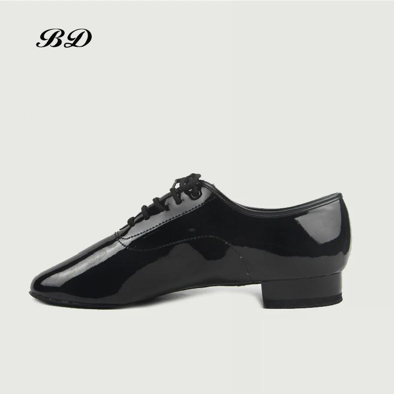 Men's Patent Leather or Oxford Fabric Ballroom Dance Shoe with Solid Shank BDDANCE 317