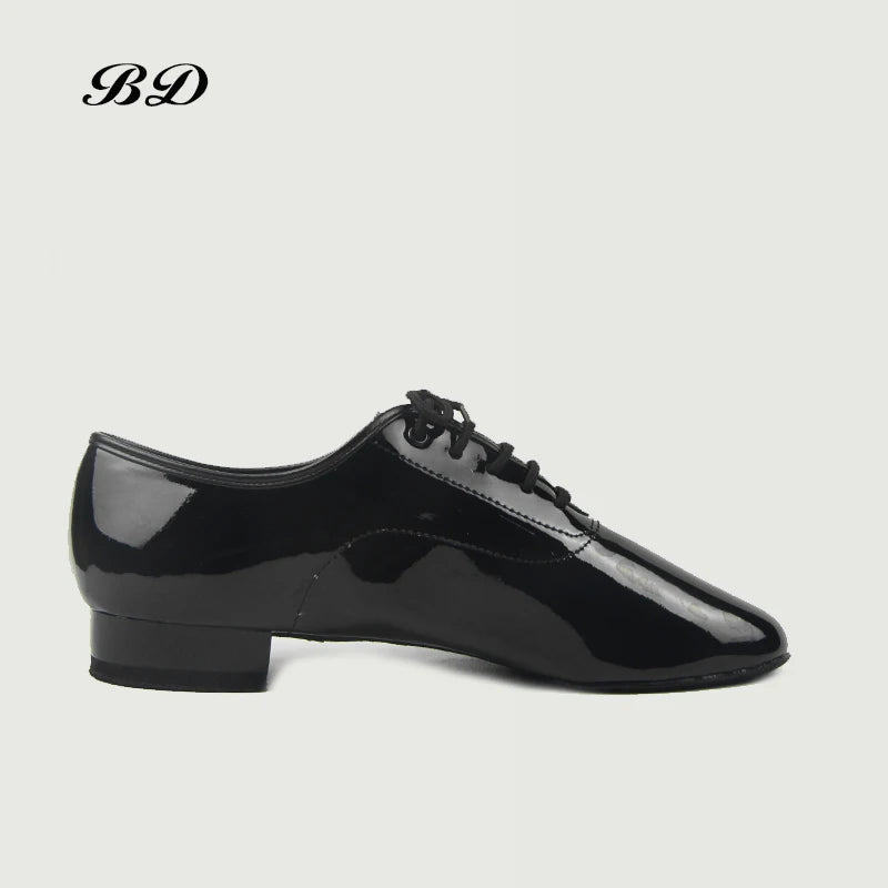 Men's Patent Leather or Oxford Fabric Ballroom Dance Shoe with Solid Shank BDDANCE 317