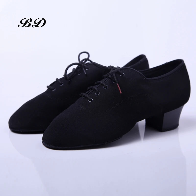 Men's Latin/Rhythm Dance Shoes with Split Sole in Cowhide, Patent or Oxford with 1.5" Heel BD 417