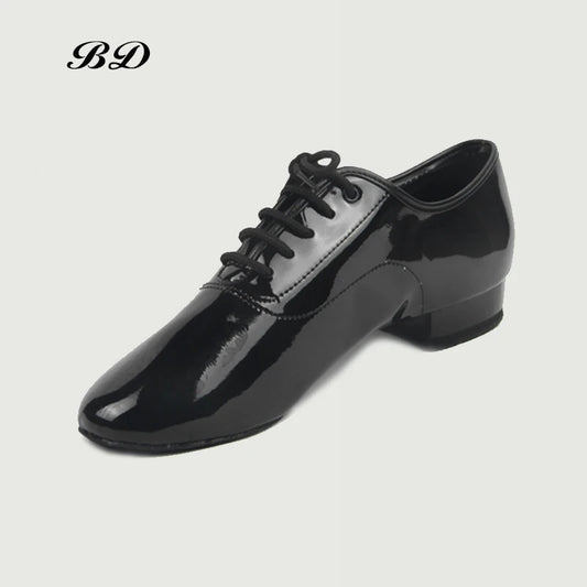 Men's Patent Leather or Oxford Fabric Ballroom Dance Shoe with Solid Shank BDDANCE 317