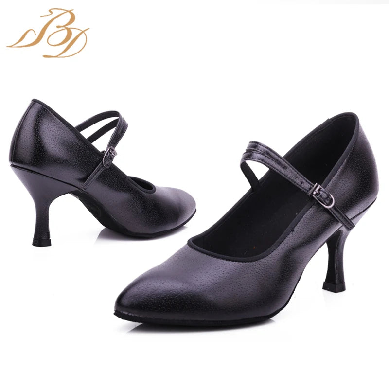 BD Dance 119 Women's Social and Ballroom Dance Shoe with Double Strap