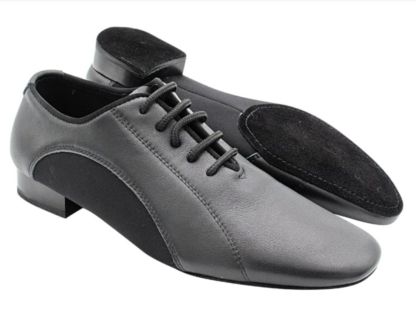 Very Fine Black Patent Men's Ballroom and Smooth Shoes with Extra Thick Memory Padding 9317 In Stock