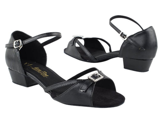 Very Fine Ladies Practice Dance Shoe with Cross Ankle Strap and 1.5" Heel 1720 In Stock