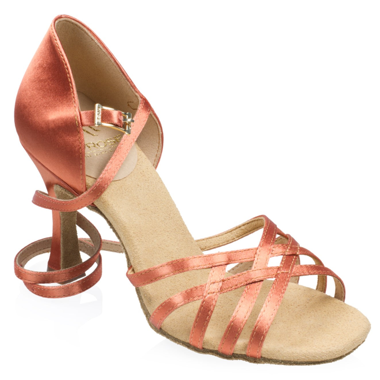 Ray Rose Light Tan Satin Ladies Latin Dance Shoe H860-X Kalahari_SALE