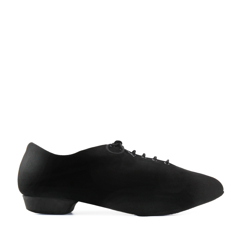 Paoul Magister Black Suede Mens Practice Dance Shoe with Slim Shape and Split Sole