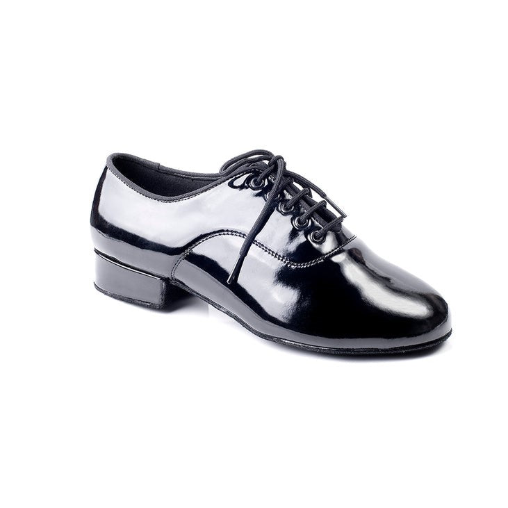 Grand Prix Men's Ballroom Dance Shoes in Black Leather, Black Patent, or Black Nubuck