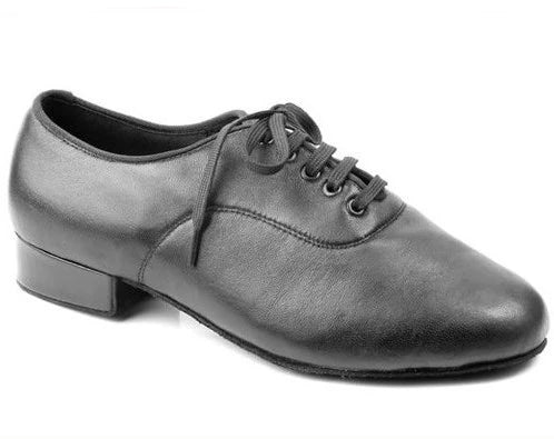 Grand Prix Man Men's Latin Dance Shoes in Black Leather or Black Patent or Black Nubuck