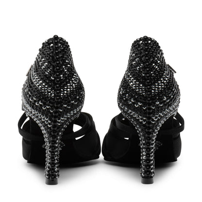 International Dance Shoes IDS Black Satin Mia by Lauren