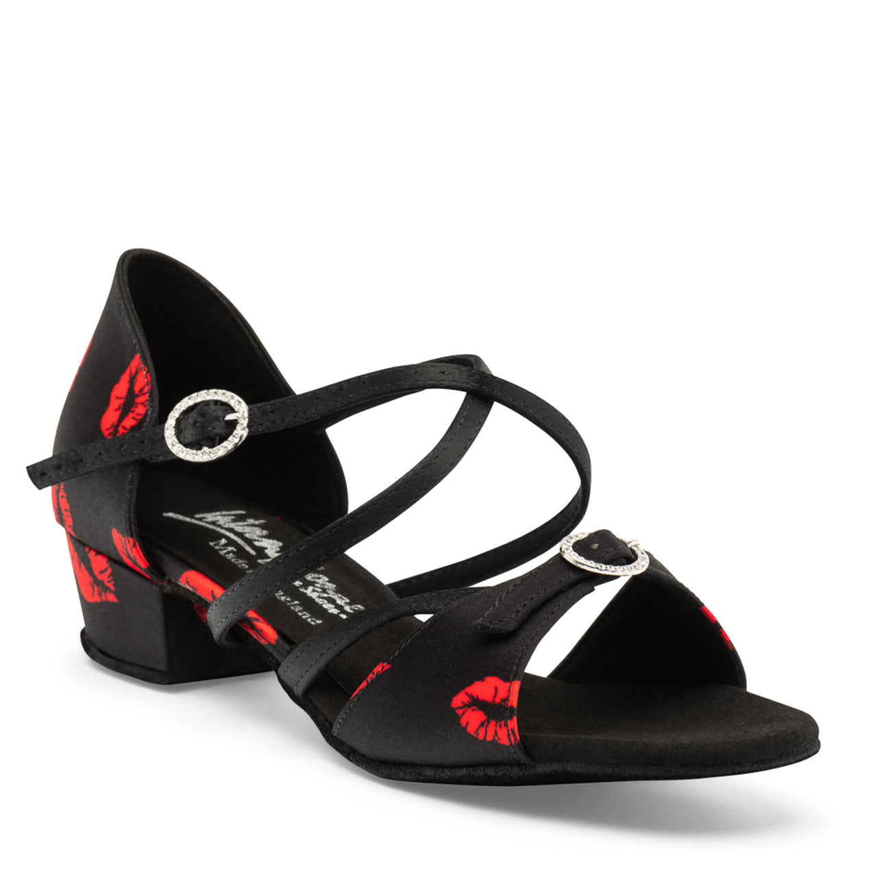 International Dance Shoes IDS Youth Girls Latin Technique and Competition Ballroom Dance Shoe with Adjustable Buckle and Toe Strap NATASHA