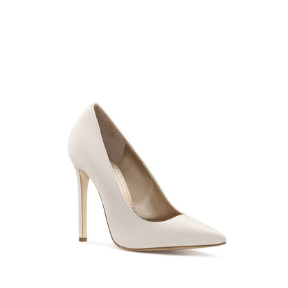 Paoul Regina ladies butter leather pointed toe bridal and social dance shoe, angled front view showcasing elegant design.