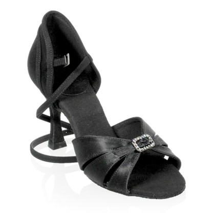 Ray Rose X pavo black satin dance shoe