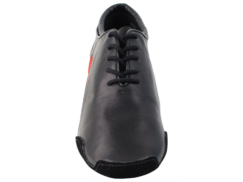 Very Fine SERA703BBX Split Sole Black Leather and Red Suede Ladies Practice Dance Shoe