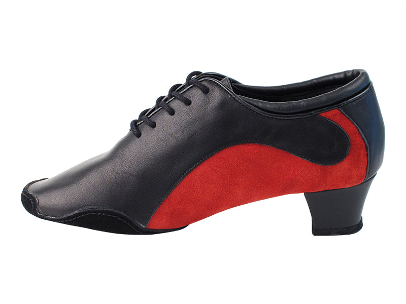 Very Fine Split Sole Ladies Practice Dance Shoe with Red or Black Suede 703