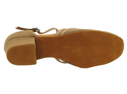 Bottom view of Very Fine Ladies Practice Dance Shoe 8881, displaying the suede sole for smooth gliding and stability on the dance floor.