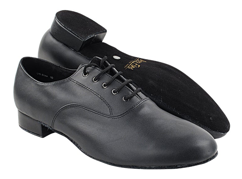 Very Fine Black Ballroom Dance Shoes for Men in Multiple Material Options 919101 In Stock