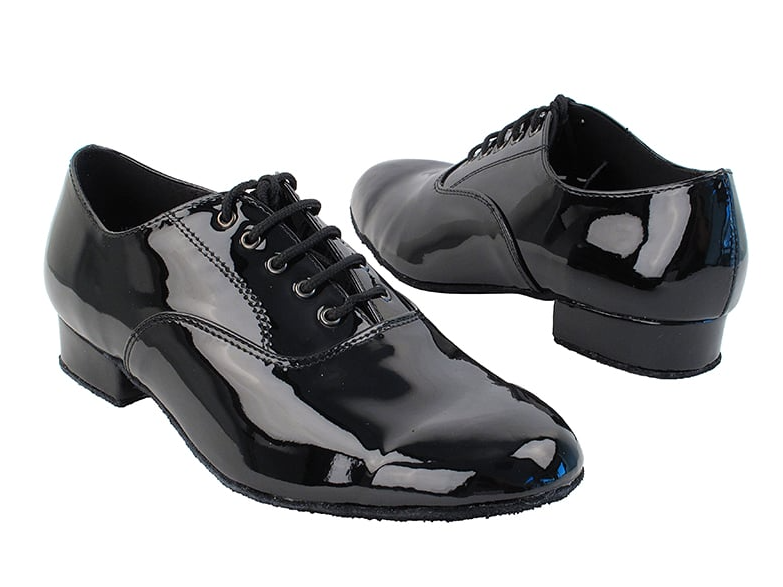 Very Fine Black Ballroom Dance Shoes for Men in Multiple Material Options 919101 In Stock