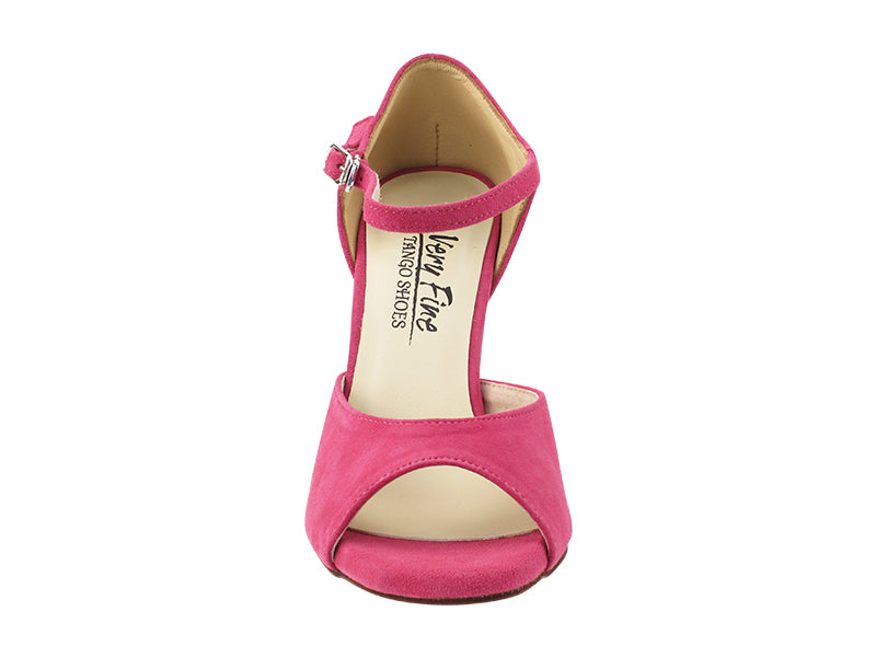 Very Fine VFTango 001 Fuchsia Suede Ladies Tango Shoes with Single Strap
