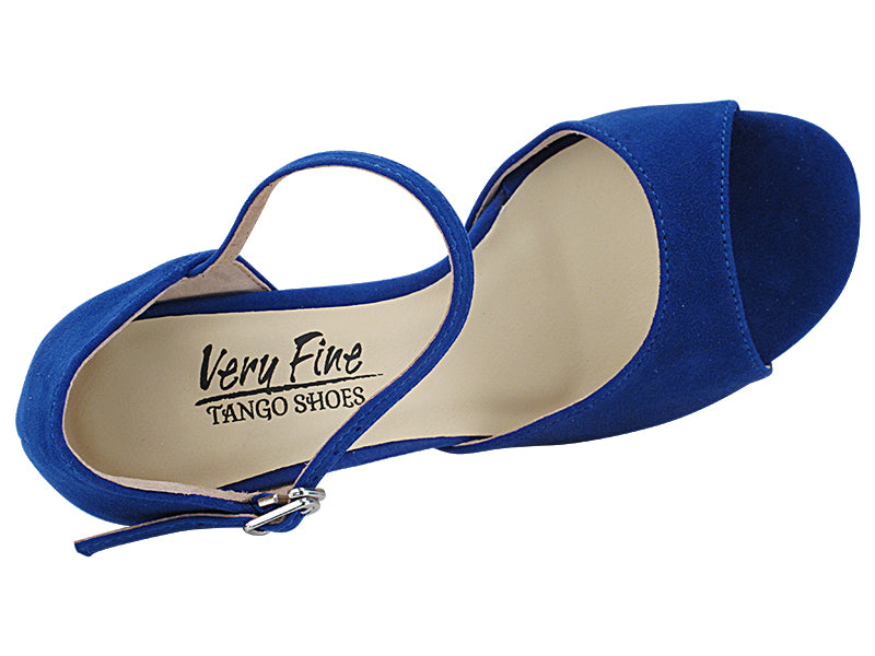 Very Fine VFTango 001 Navy Blue Suede Ladies Tango Shoes with Single Strap