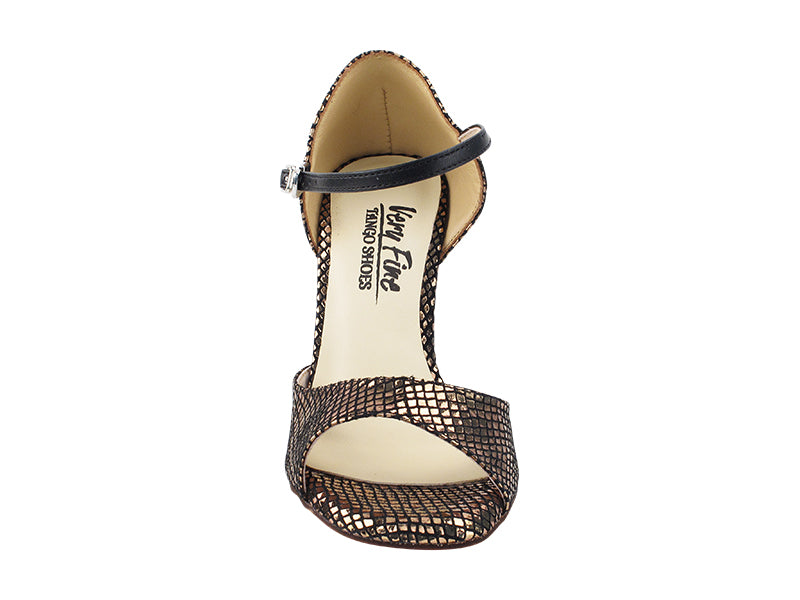Very Fine VFTango 001 Snake Copper Ladies Tango Shoes with Single Strap