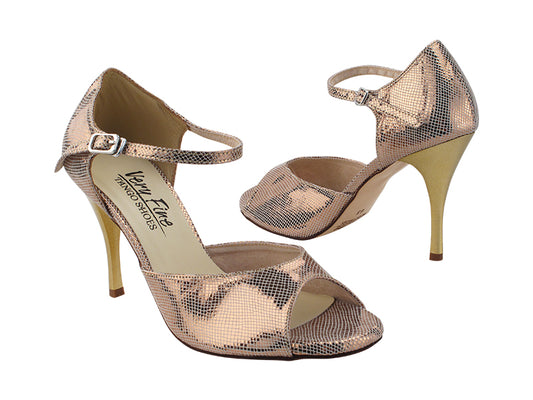 Very Fine VFTango 001 Copper Gold Ladies Tango Shoes with Single Strap
