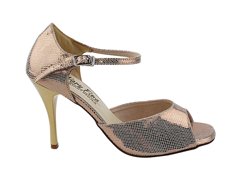 Very Fine VFTango 001 Copper Gold Ladies Tango Shoes with Single Strap